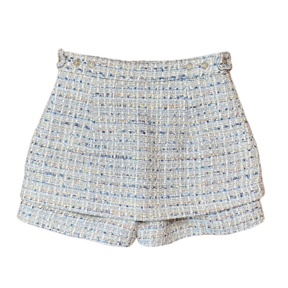 BlancheWear Blue Tweed Skort Mini Skirt Various Sizes - Picture 3 of 13